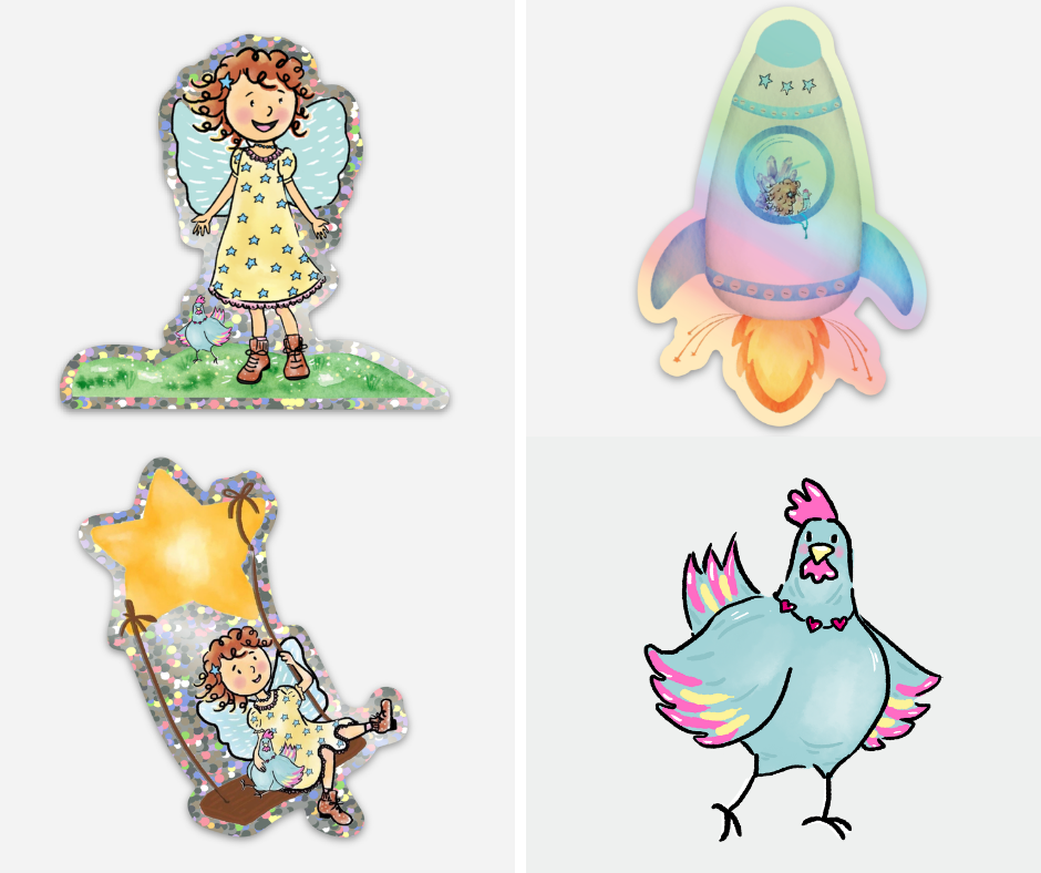 Starlight Sticker Set lifestyle image showing stickers in use | Stories with Starlight