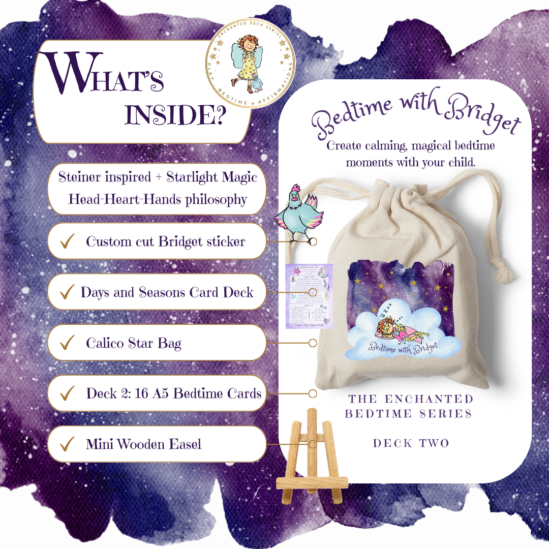Bedtime with Bridget Enchanted Bedtime Deck — calming ritual cards for kids, printed in Australia