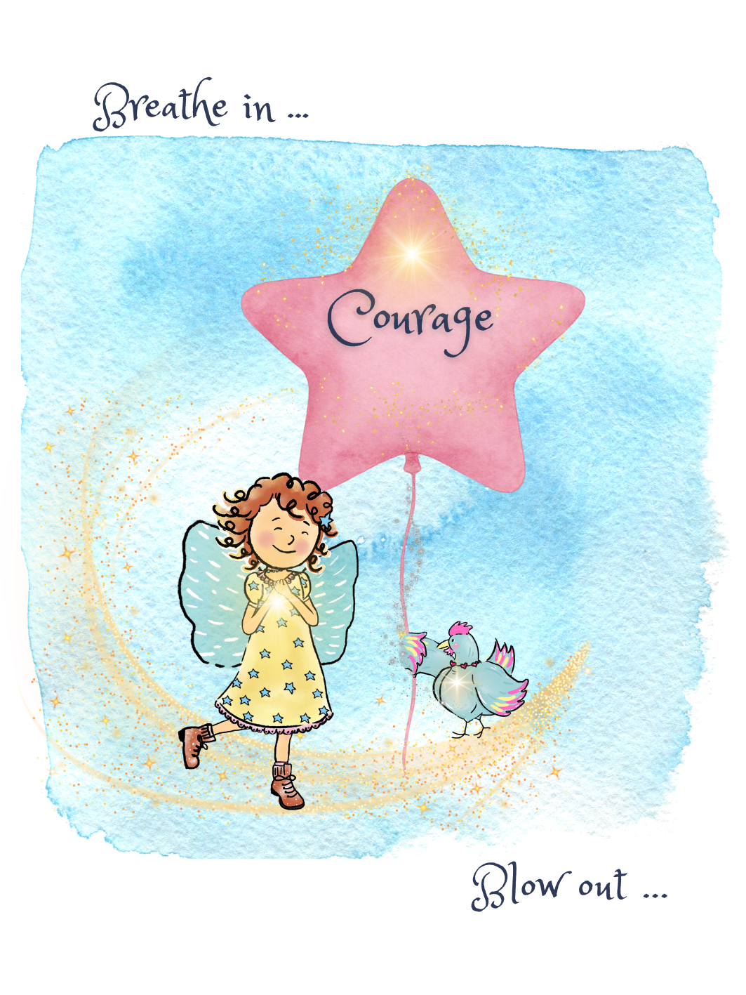 Mindfulness Card Deck sample card with feelings or emotions theme | Stories with Starlight