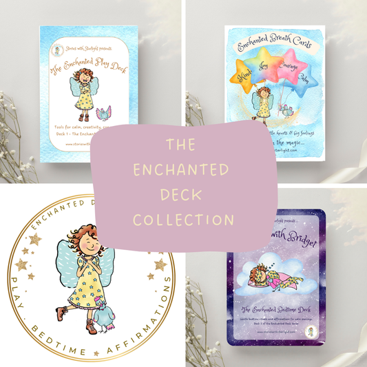 Complete Collection lifestyle flat lay showing all cards  Stories with Starlight