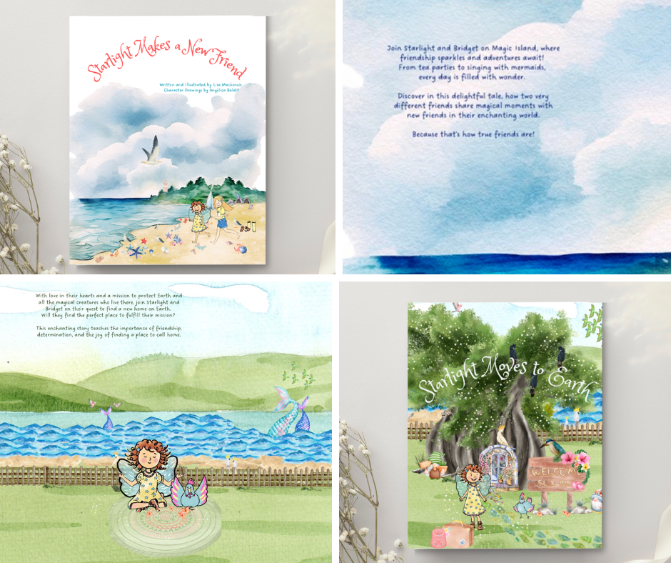 Starlight Makes a New Friend and Starlight moves to Earth - Front and back cover — Stories with Starlight